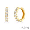 18ct Gold Lab Grown Diamond Set Huggie Hoop Earrings - 1.00ct