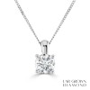 18ct White Gold Lab Grown Diamond Pendant - 0.71ct E/VS1