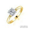 18ct Gold Lab Grown Diamond Solitaire Ring 1.02ct D/VS2