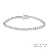 18ct White Gold Lab Grown Diamond Tennis Line Bracelet - 5.01cts