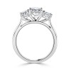 Platinum All Oval 3st Diamond Ring - 2.66ct (1.51 + 1.15) E/VS