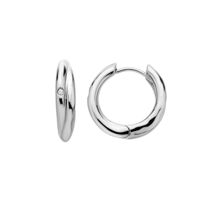 Hot Diamonds Aura Sterling Silver Hoop Earrings - DE823