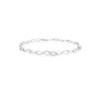 9ct White Gold Infinity Link Diamond Set Bracelet - 0.10ct