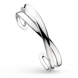 Kit Heath Serenity Grande Crossover Sterling Silver Cuff Bangle  - 24% off RRP