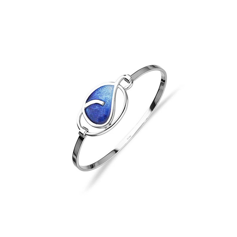 Ortak New Dawn Sterling Silver & Enamel Bangle - EBG36