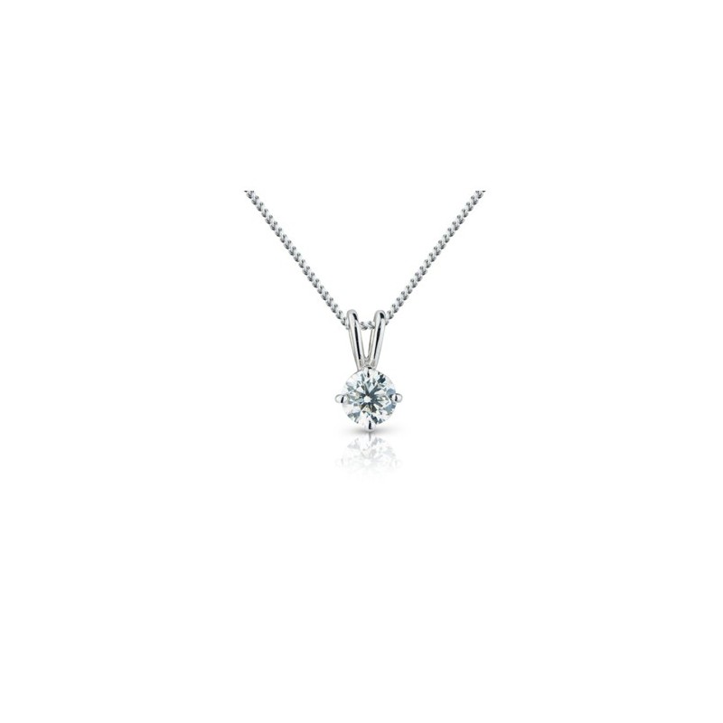 18ct White Gold Diamond Solitaire Pendant - 1.00ct - I/SI2