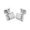 Hoxton London Silver Rectangular Cuffllinks with Marcasite