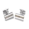 Hoxton London Silver Rectangular Marcasite Cufflinks