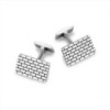 Hoxton London Sterling Silver Brick Pattern Cufflinks