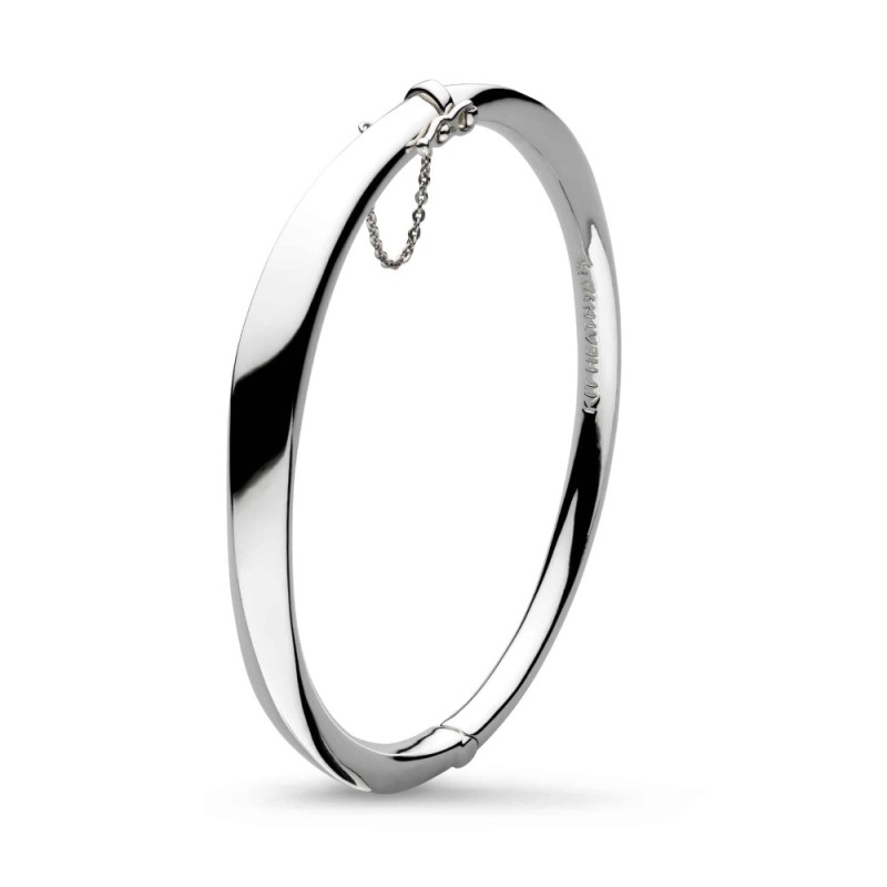 Kit Heath Sterling Silver Bevel Cirque Hinged Bangle - 7174RP