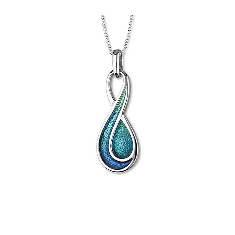 Ortak Silver Cedar Enamel Pendant - EP255 Oasis