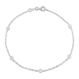 18ct White Gold Diamond Set Bracelet - 0.10cts