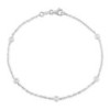 18ct White Gold Diamond Set Bracelet - 0.10cts