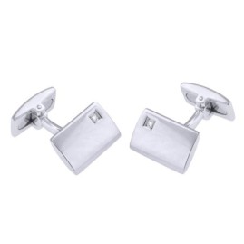 Hoxton London Sterling Silver Diamond Set Cufflinks