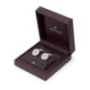 Hoxton London Rectangular Onyx Silver Cufflinks