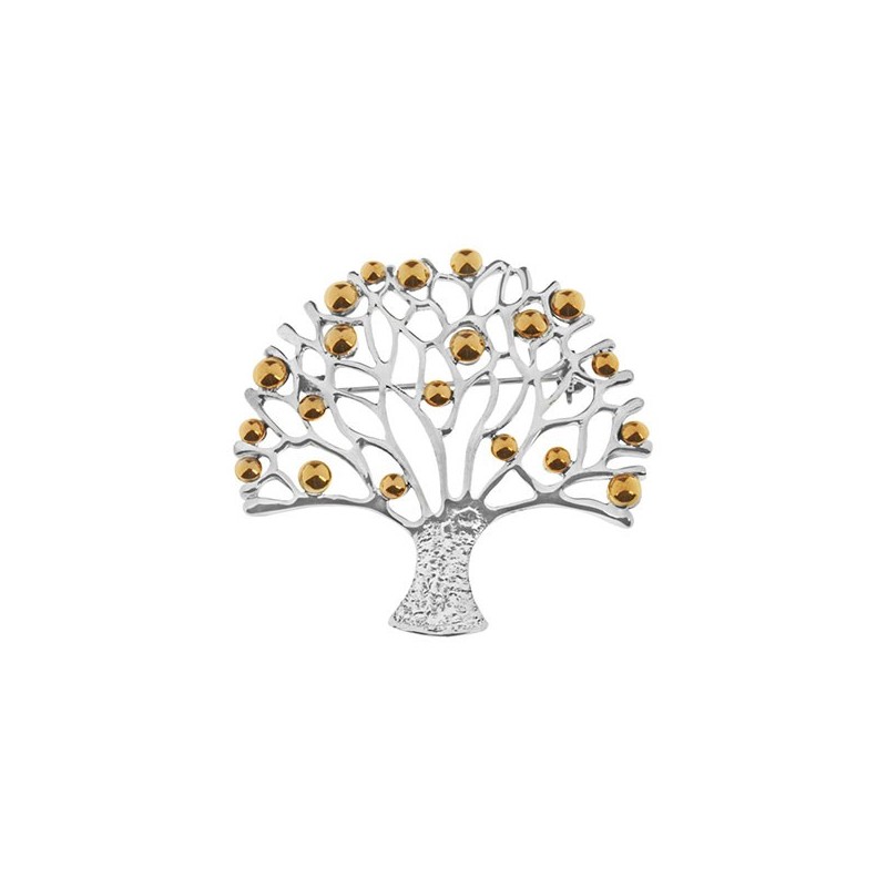 Tianguis Jackson Silver & Copper Tree of Life Brooch - CB0288