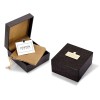 Hoxton London Silver Rectangular Onyx Cufflinks