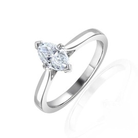 Platinum Lab Grown Marquise Diamond Ring - 1,00 D/VS1