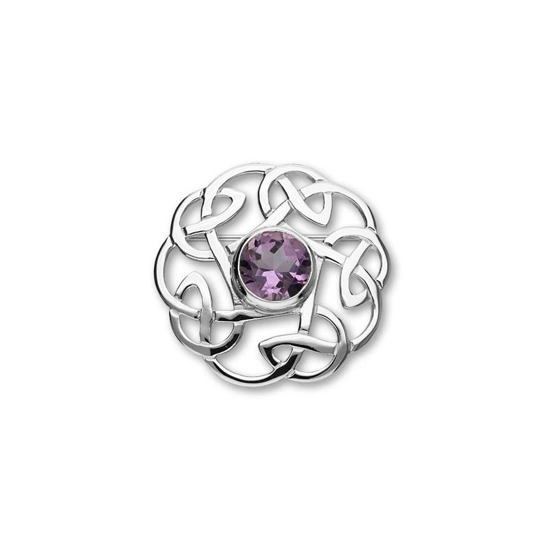 Ortak Celtic Amethyst Brooch - CB62