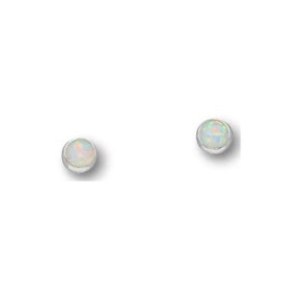 Ortak Silver Created Opal Stud Earrings - SE365