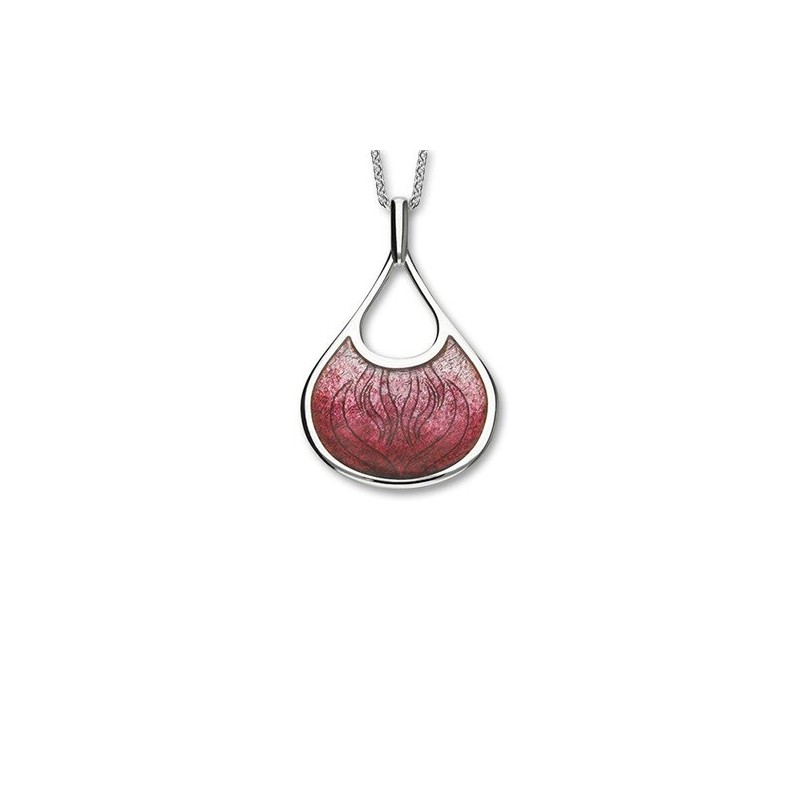 Ortak Silver Enamel Ignite Elements Fire Pendant - EP293 Ignite