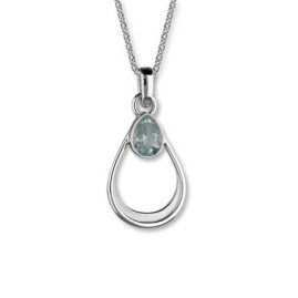 Ortak Sterling Silver Pendant CP332 Aquamarine | Macintyres of Edinburgh