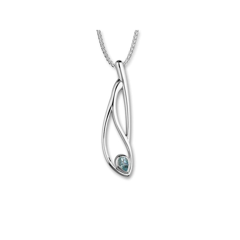 Ortak Silver Retreat Aquamarine Pendant - CP342