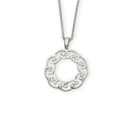 Ortak Sterling Silver Open Circle Celtic Knot Pendant - P255