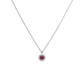 Diamonfire Sterling Silver Red & White Cubic Zirconia Pendant