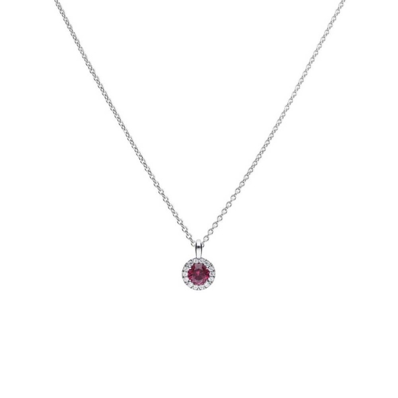 Diamonfire Sterling Silver Red & White Cubic Zirconia Pendant