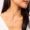 Diamonfire Teardrop Zirconia & Shell Pearl Drop Pendant Necklace