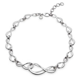 Kit Heath Sterling Silver Infinity Grande Link Collar Necklace