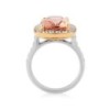 18ct 2-tone Gold Morganite & Diamond Dress Ring - M 6.07  D 1.05