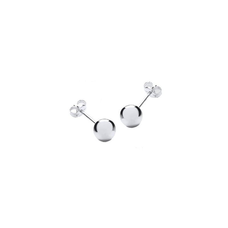 9ct White Gold 6mm Ball Studs