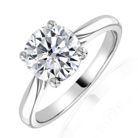 Platinum Diamond Solitaire Ring - 1.50cts  H/SI2