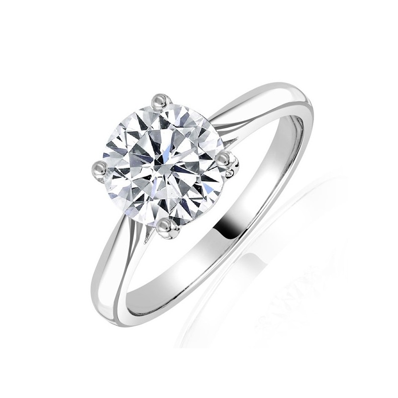 Platinum Diamond Solitaire Ring - 1.50cts  H/SI2