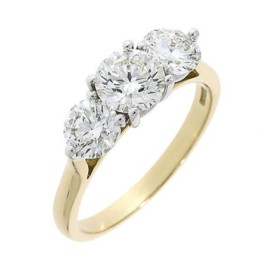 18ct Gold 3 Stone Diamond Ring - 1.50ct