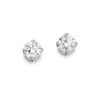 18ct White Gold Diamond Solitaire Stud Earrings - 0.60cts F/SI1