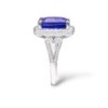 18ct White Gold Tanzanite & Diamond Ring - T 11.09ct D 1.08ct