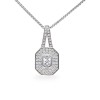 18ct White Gold Phoenix Cut Diamond Pendant - 0.27 + 0.51 D/VVS2