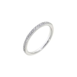 Platinum Diamond Set Wedding Band  - 0.20cts