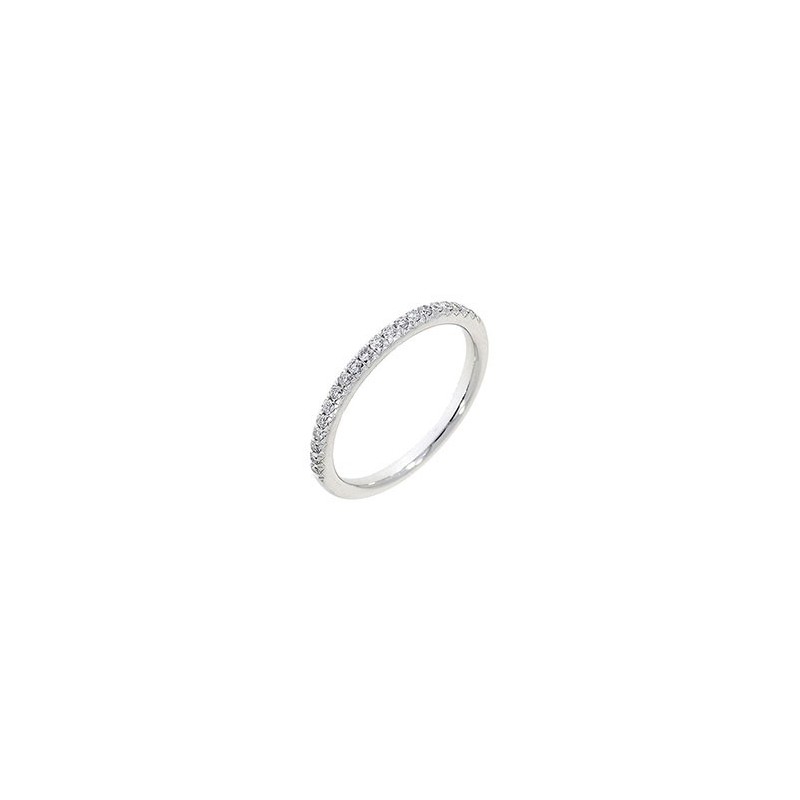 Platinum Diamond Set Wedding Band  - 0.20cts