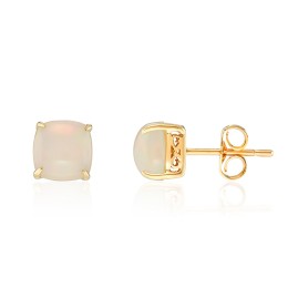 9ct Opal Cabachon Stud Earrings