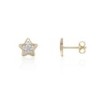 9ct Gold CZ Star Stud Earrings