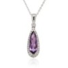 Amethyst & Diamond Briolette Pendant | Macintyres of Edinburgh