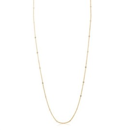 18ct Gold Long Diamond Set Station Necklace - 0.75cts 1 metre.