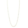 18ct Gold Long Diamond Set Station Necklace - 0.75cts 1 metre.