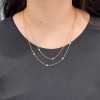 18ct Gold Long Diamond Set Station Necklace - 0.75cts 1 metre.