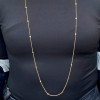 18ct Gold Long Diamond Set Station Necklace - 0.75cts 1 metre.