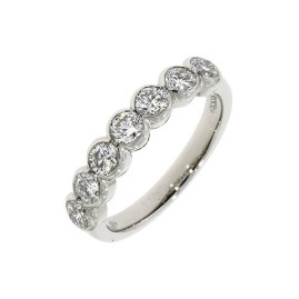 Platinum 7-stone Diamond Eternity Ring - 1.10cts